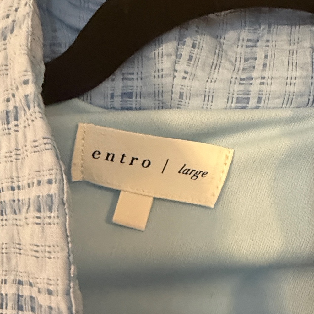entro Light Blue Plaid Midi Dress - Picture 5 of 7